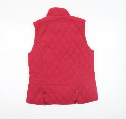 Womens UK Size 10 Jack Murphy Red Quilted Coat
