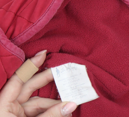 Womens UK Size 10 Jack Murphy Red Quilted Coat