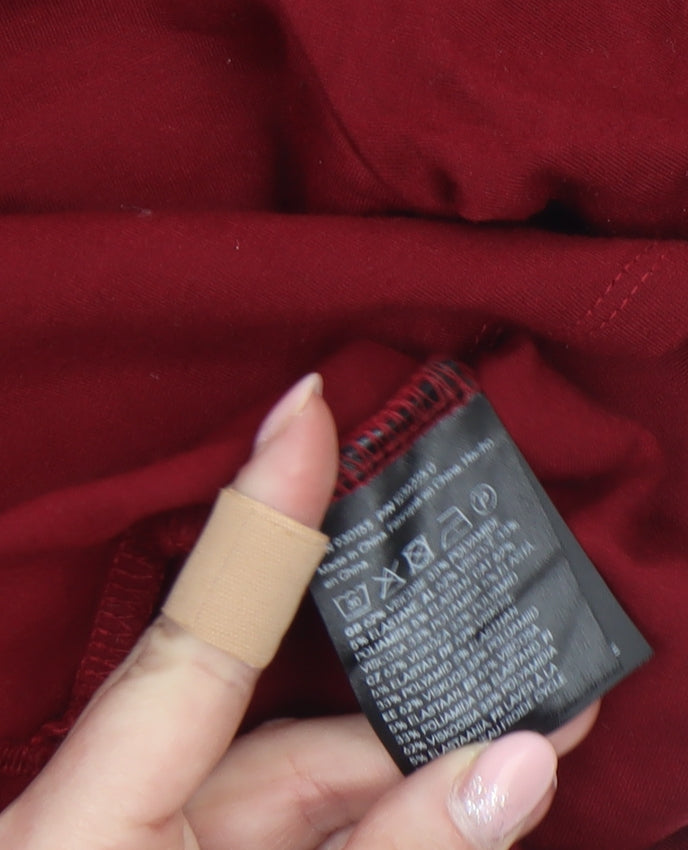 Womens UK Size 14 H&M Red Basic T-Shirt