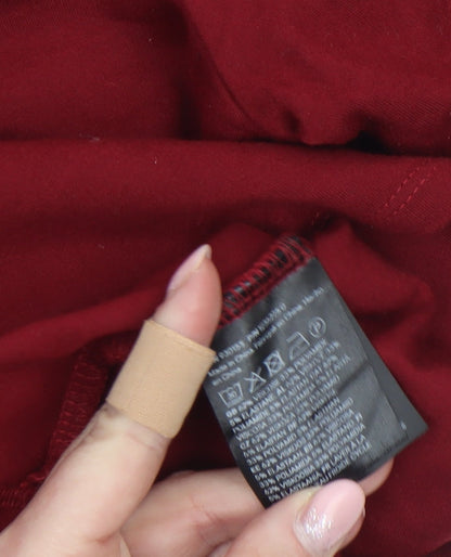 Womens UK Size 14 H&M Red Basic T-Shirt