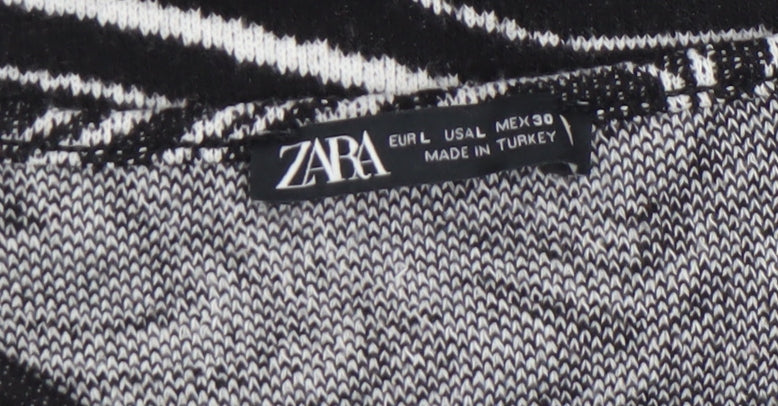 Womens UK Size L Zara Black Pullover Jumper