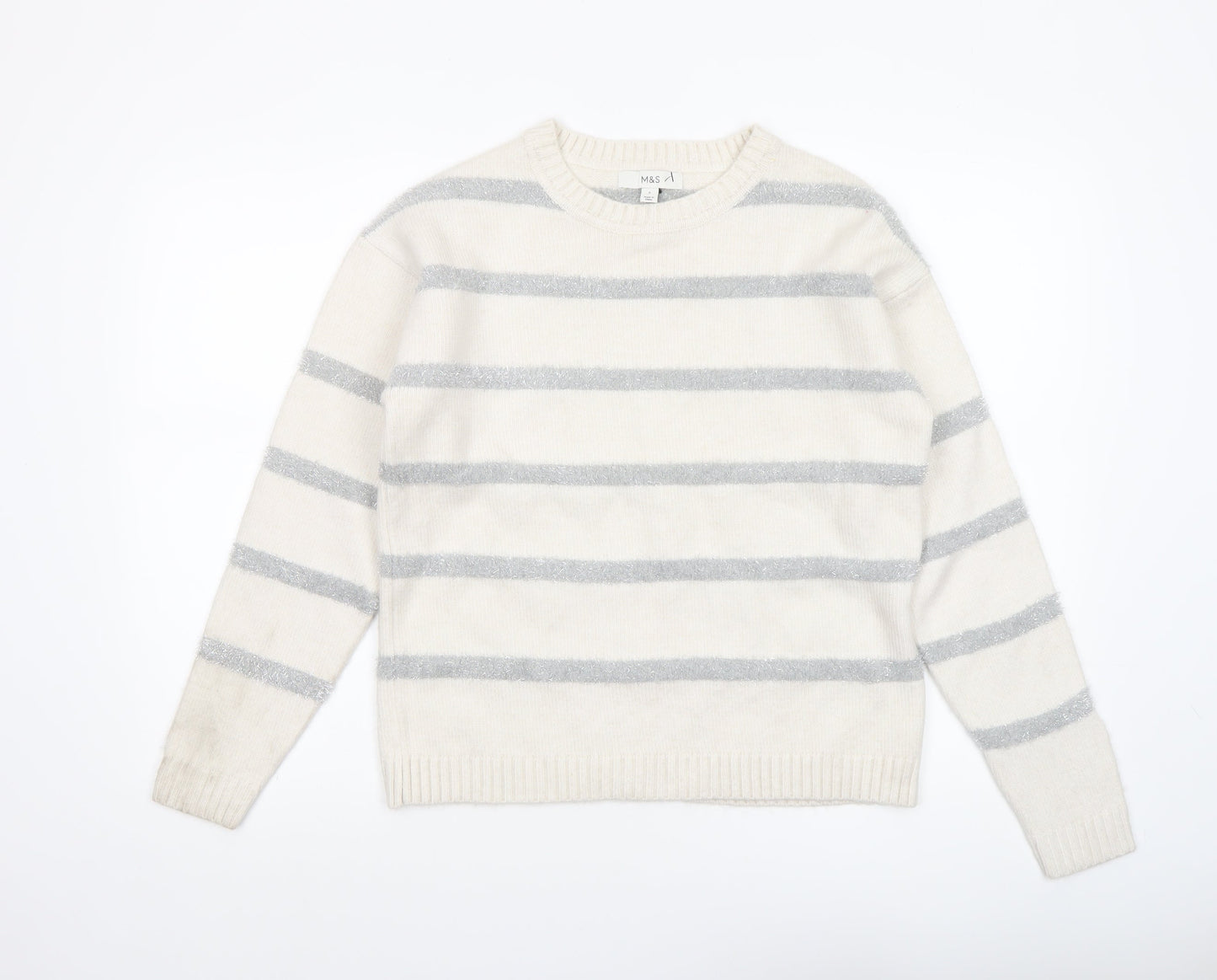 Womens UK Size S Marks and Spencer Ivory Pullover Jumper