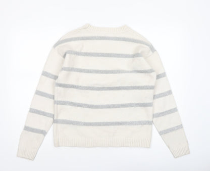 Womens UK Size S Marks and Spencer Ivory Pullover Jumper