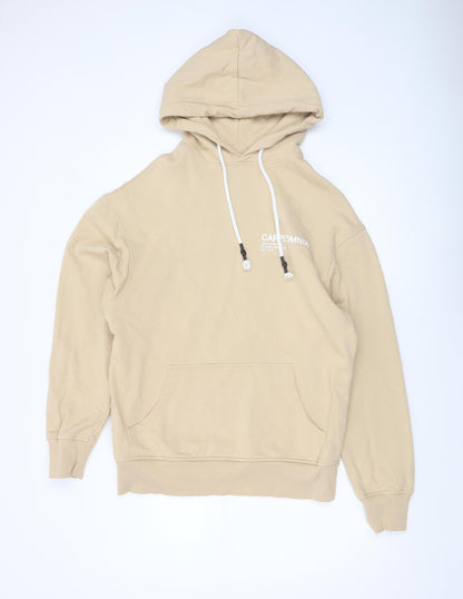 Mens UK Size XS Carpe Omnia Beige Pullover Hoodie