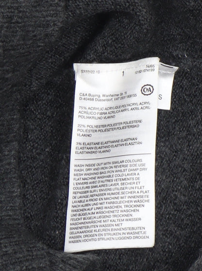 Womens UK Size M Yessica Grey Pullover Jumper