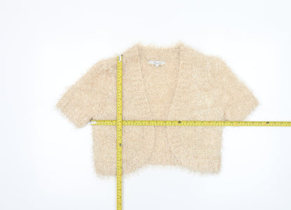 Womens UK Size M Peacocks Beige Cardigan Jumper