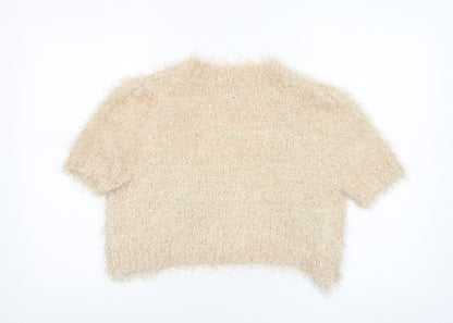 Womens UK Size M Peacocks Beige Cardigan Jumper