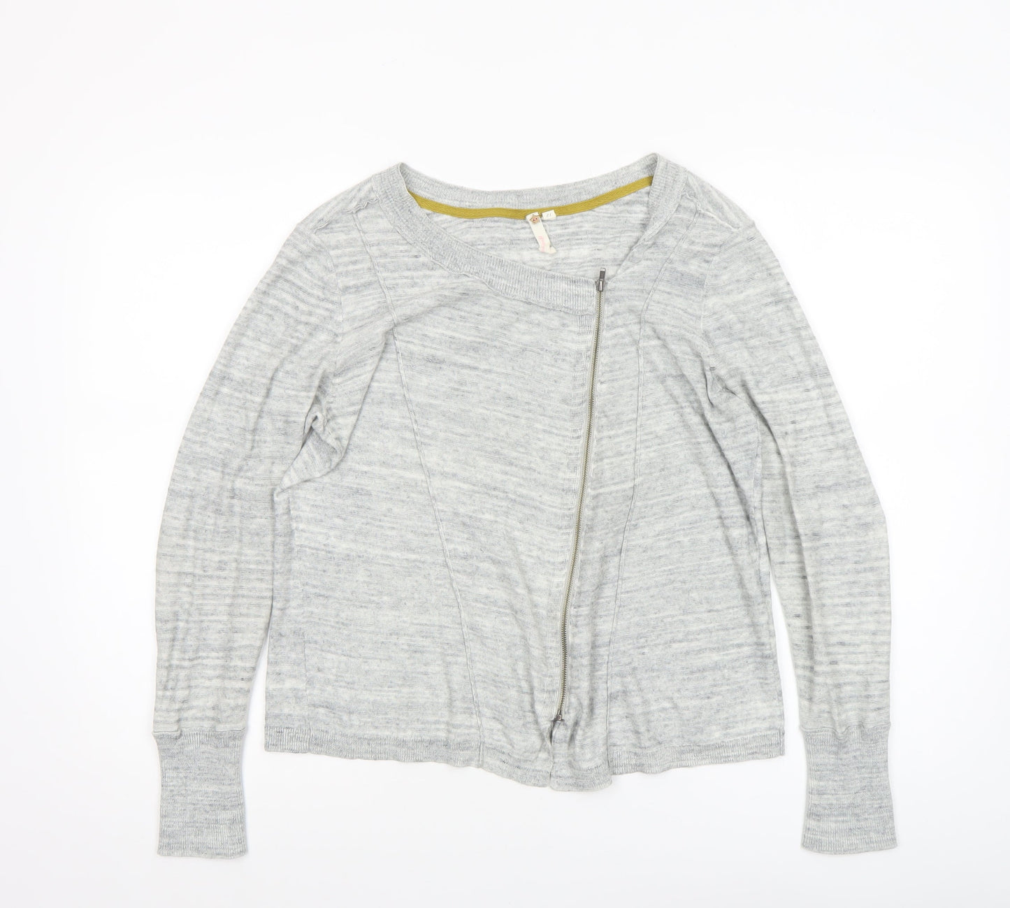 Womens UK Size 12 Hush Grey Full Zip Jumper