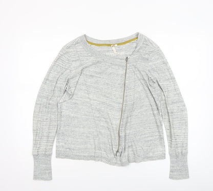 Womens UK Size 12 Hush Grey Full Zip Jumper