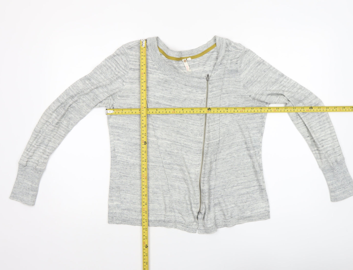 Womens UK Size 12 Hush Grey Full Zip Jumper