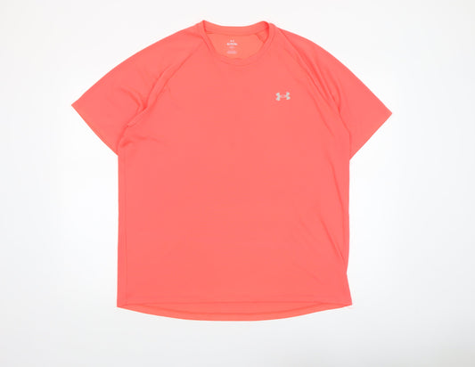 Mens UK Size XL Under armour Orange Running & JoggingGym & TrainingFootball T-Sh
