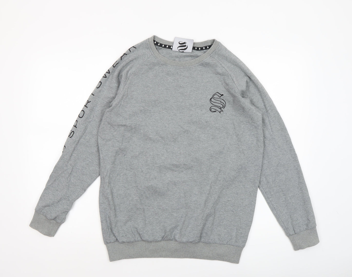 Mens UK Size S Sinners Attire Grey Pullover Sweatshirt