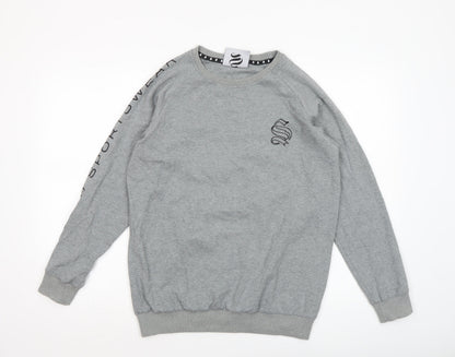 Mens UK Size S Sinners Attire Grey Pullover Sweatshirt