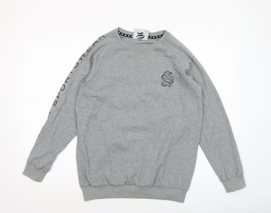 Mens UK Size S Sinners Attire Grey Pullover Sweatshirt