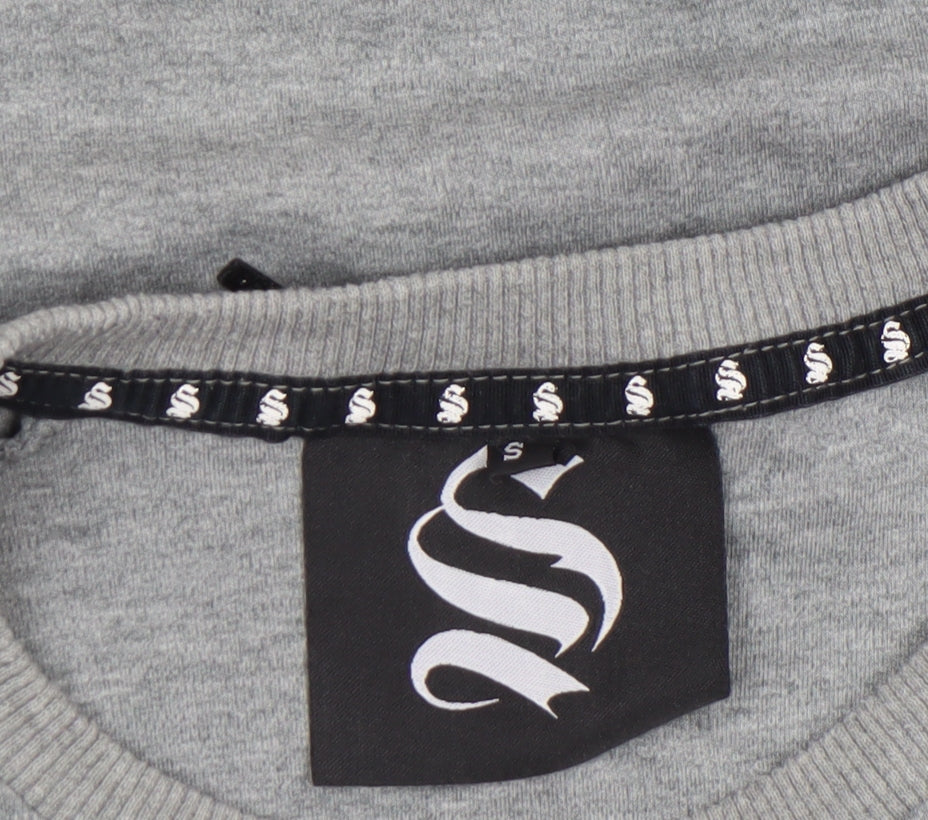 Mens UK Size S Sinners Attire Grey Pullover Sweatshirt