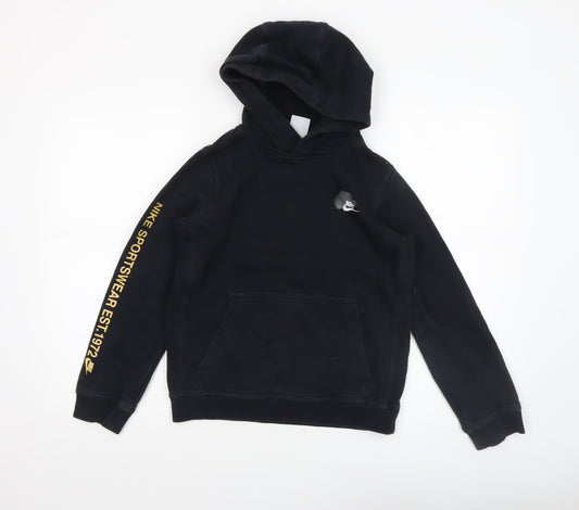 Boys UK Size 10-11 Years Nike Black Pullover Hoodie