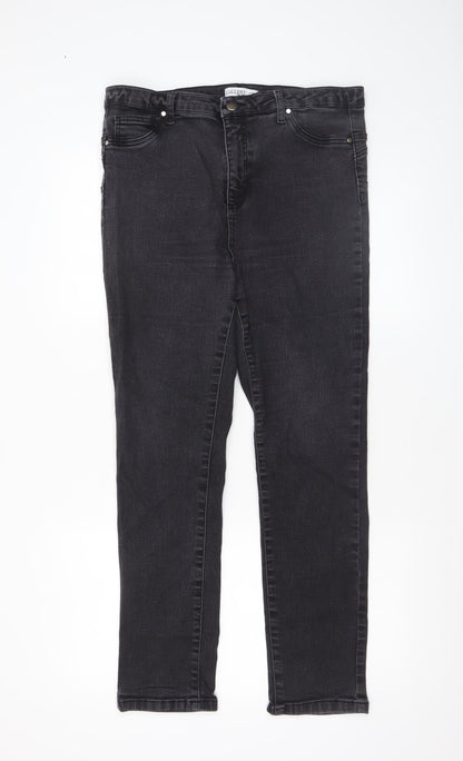 Womens UK Size 16 Gallery Slim Fit Skinny Black Jeans