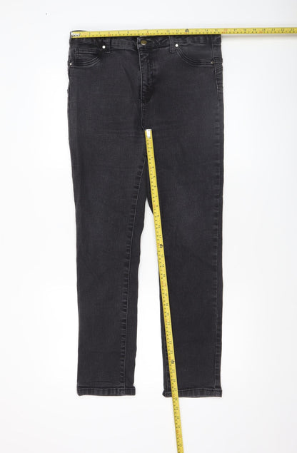 Womens UK Size 16 Gallery Slim Fit Skinny Black Jeans