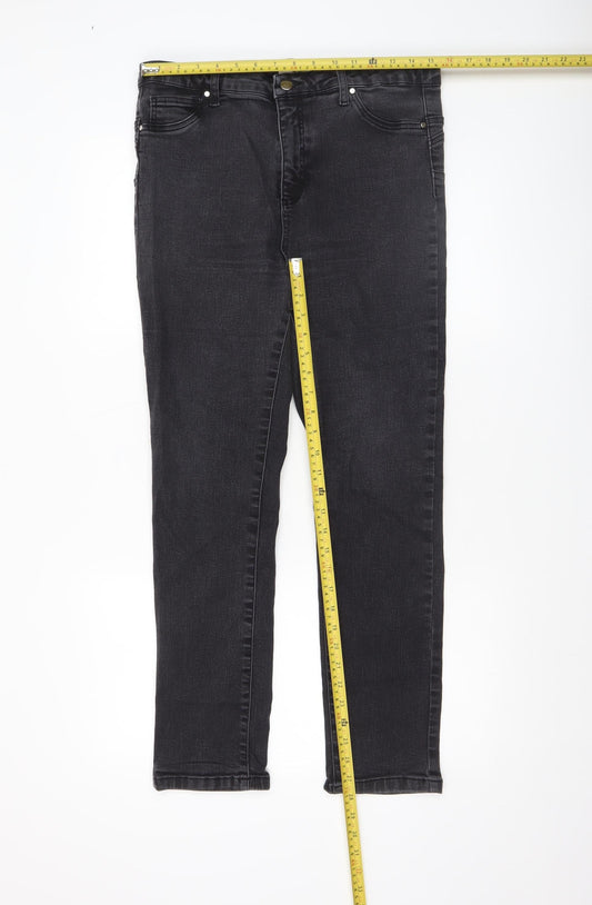 Womens UK Size 16 Gallery Slim Fit Skinny Black Jeans