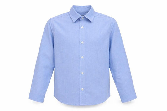 Next Boys Blue Long Sleeve Dress Shirt 7 Years Button-Up Formal Top