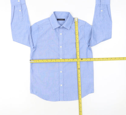 Next Boys Blue Long Sleeve Dress Shirt 7 Years Button-Up Formal Top