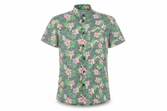 Jack & Jones Originals Men's Multicoloured Floral Short Sleeve Cotton Shirt Size S