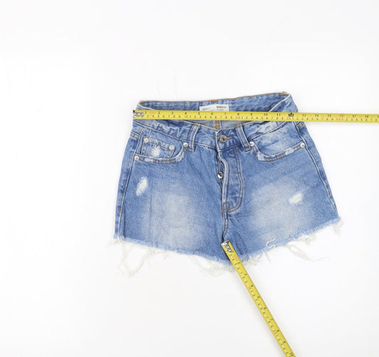 Womens UK Size 6 Stradivarius Relaxed Fit Hot Pants Shorts