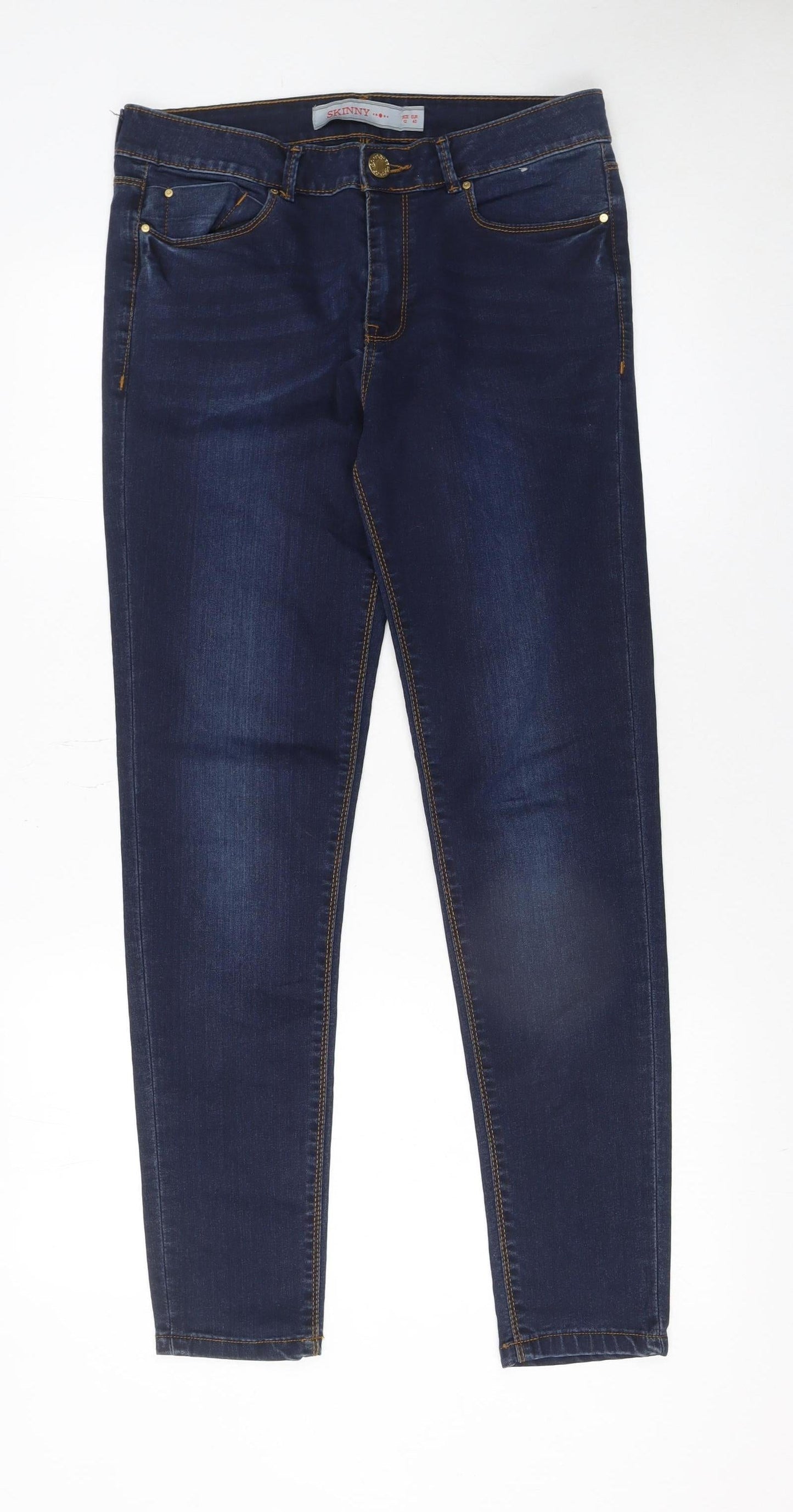 Womens UK Size 12 St. Bernard for Dunnes Stores Slim Fit Skinny Blue Jeans