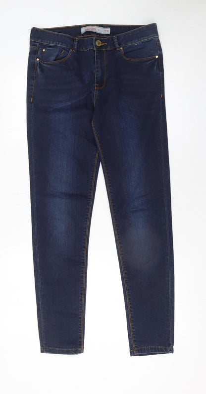Womens UK Size 12 St. Bernard for Dunnes Stores Slim Fit Skinny Blue Jeans