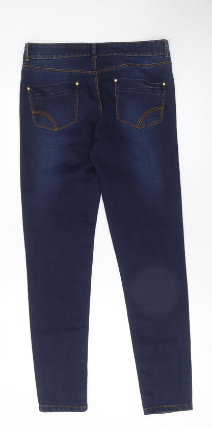 Womens UK Size 12 St. Bernard for Dunnes Stores Slim Fit Skinny Blue Jeans