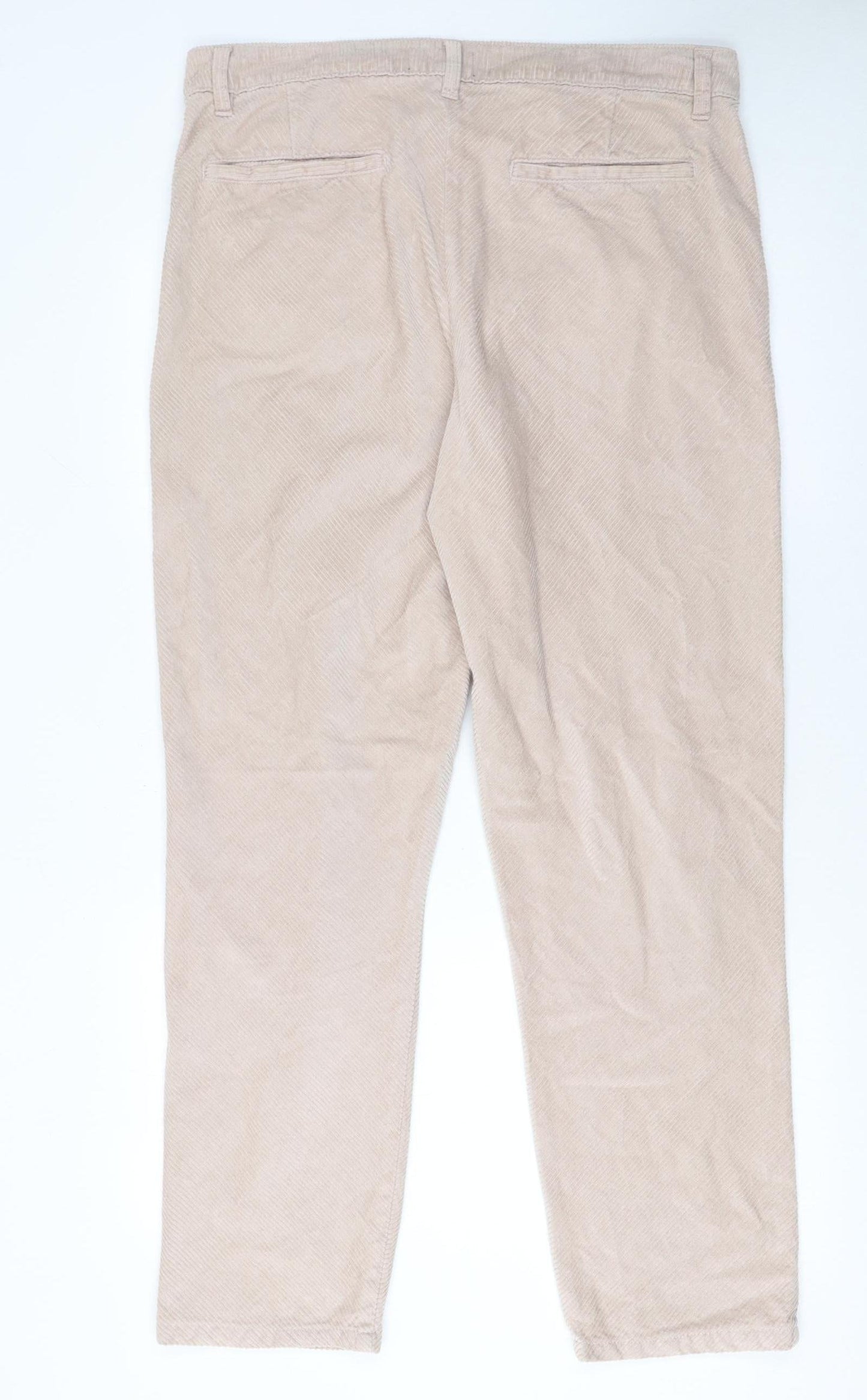 Womens UK Size 14 ASOS DESIGN Regular Fit Chino Beige Trousers