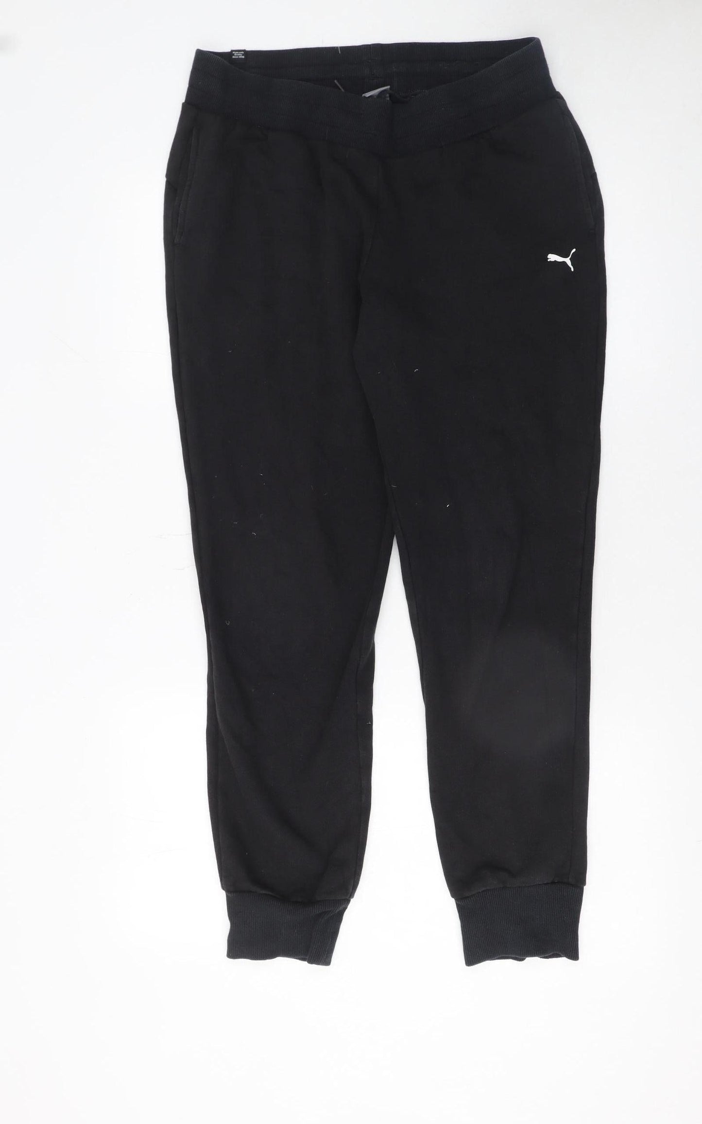 Womens UK Size M PUMA Regular Fit Jogger Black Trousers