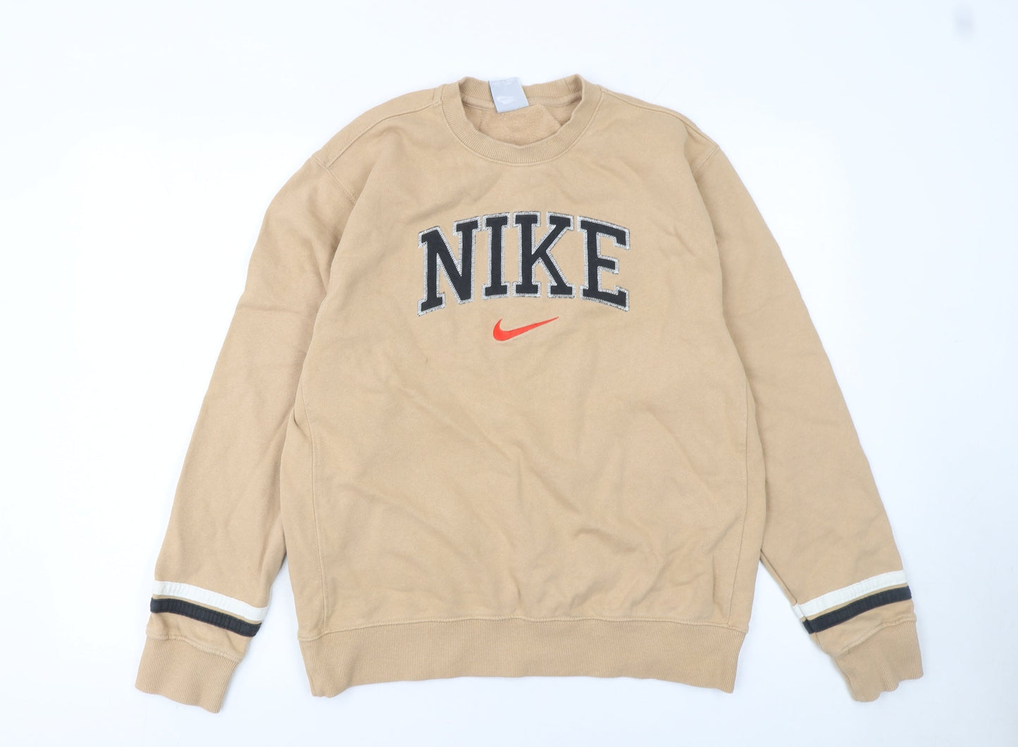Womens UK Size M Nike Beige Pullover Sweatshirt