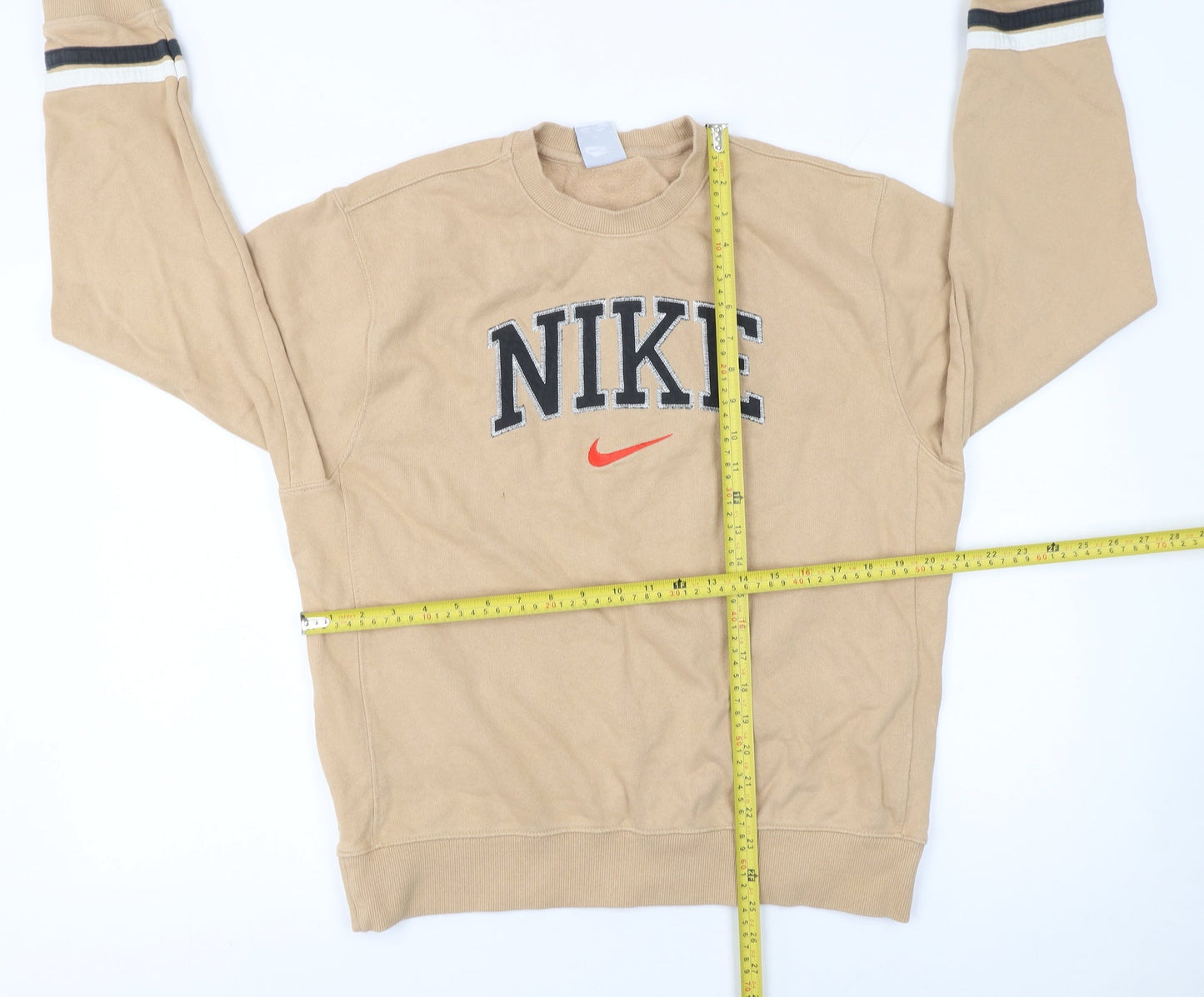 Womens UK Size M Nike Beige Pullover Sweatshirt