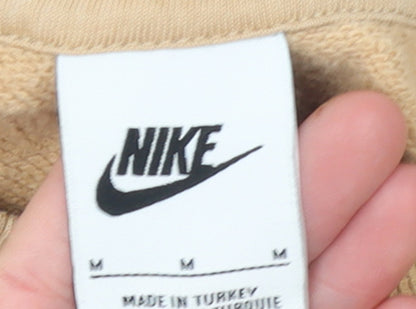 Womens UK Size M Nike Beige Pullover Sweatshirt