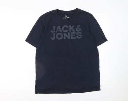 Boys UK Size 16 Years JACK & JONES Blue Basic T-Shirt