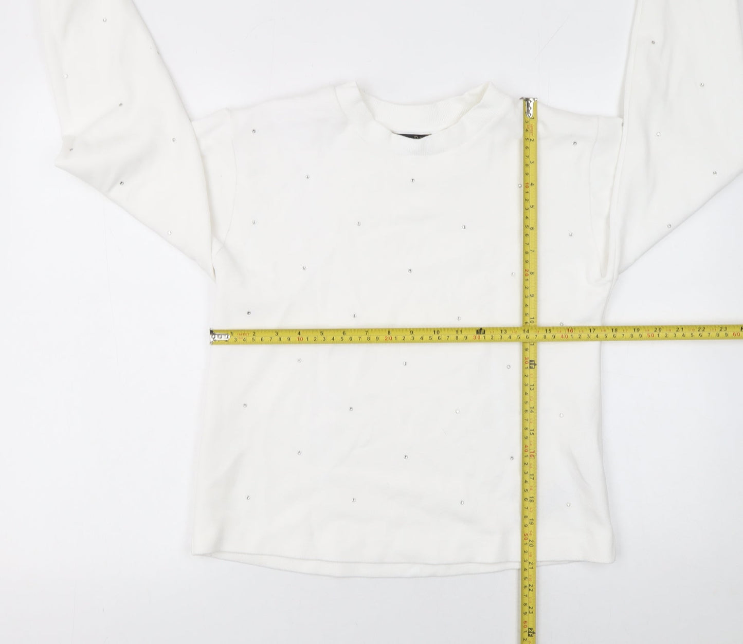 Womens UK Size S Massimo Dutti White Pullover Sweatshirt