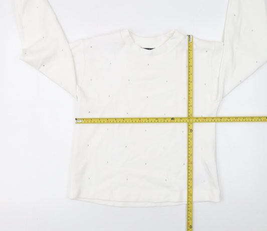 Womens UK Size S Massimo Dutti White Pullover Sweatshirt