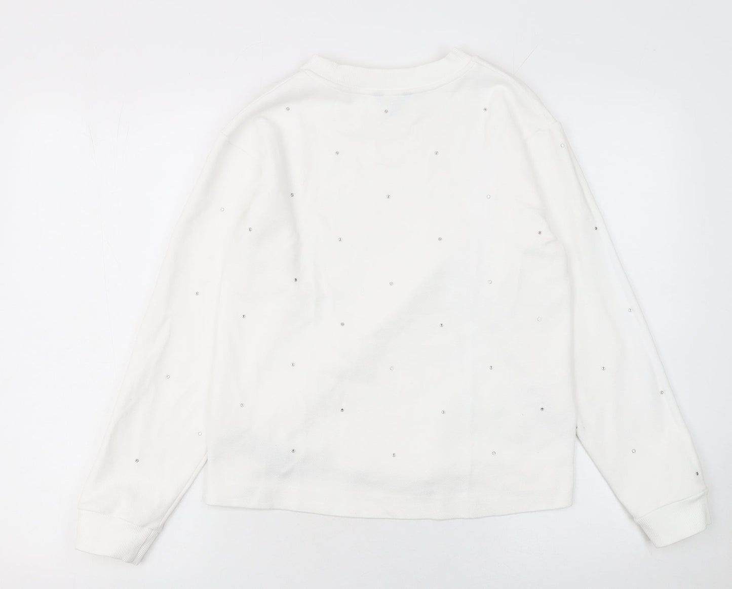 Womens UK Size S Massimo Dutti White Pullover Sweatshirt