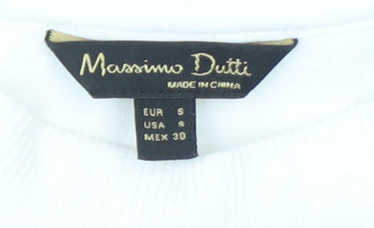 Womens UK Size S Massimo Dutti White Pullover Sweatshirt
