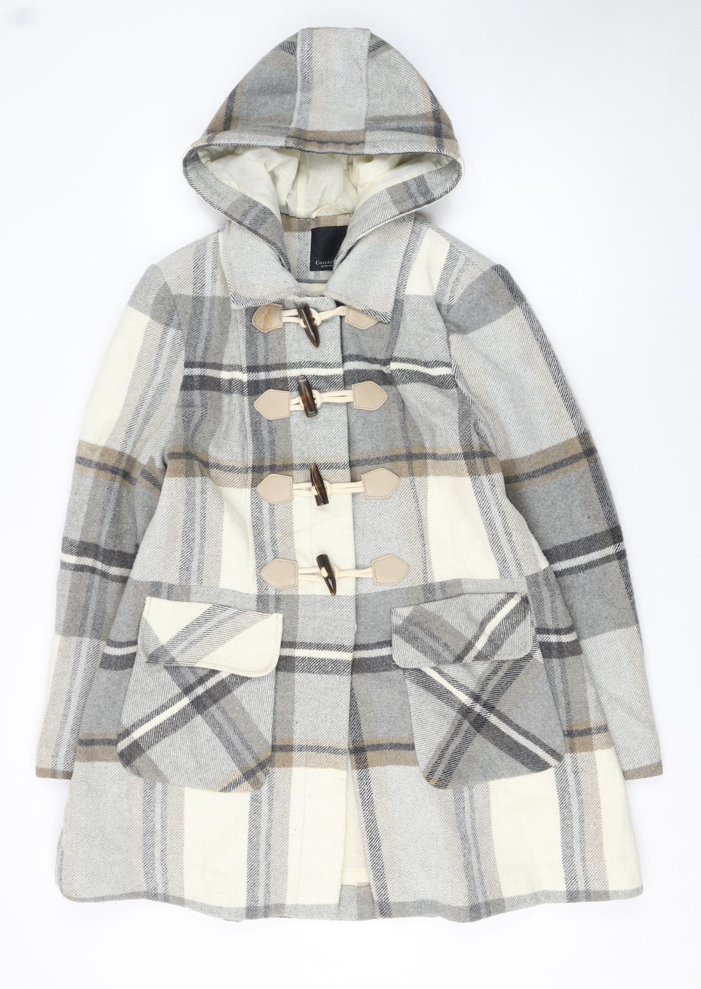Womens UK Size 16 Debenhams Grey Duffle Coat