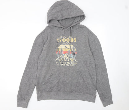 Mens UK Size S Lane Seven Grey Pullover Hoodie