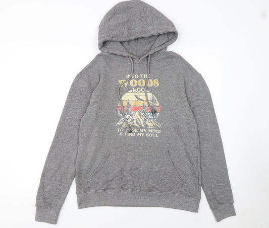 Mens UK Size S Lane Seven Grey Pullover Hoodie