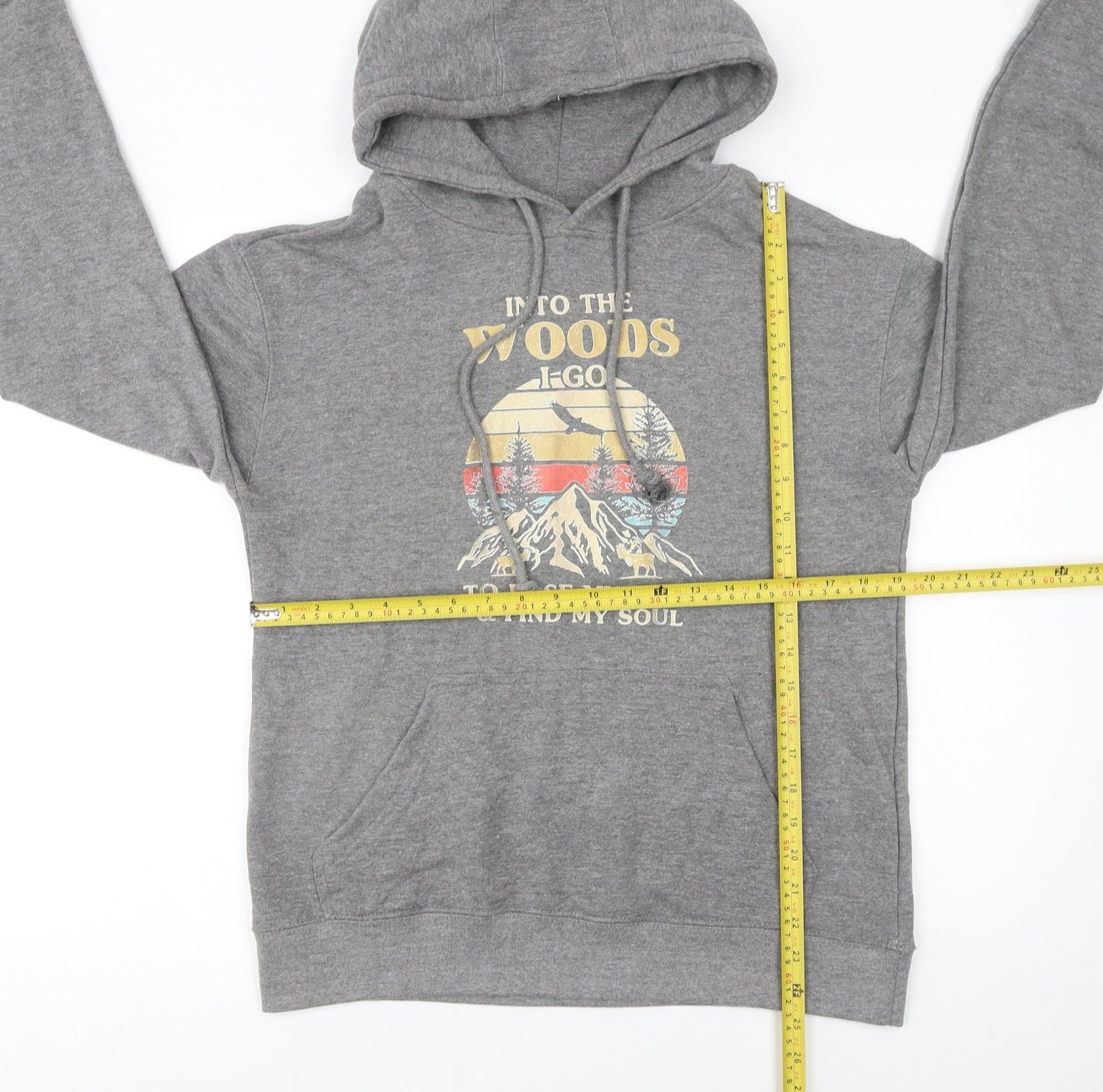 Mens UK Size S Lane Seven Grey Pullover Hoodie
