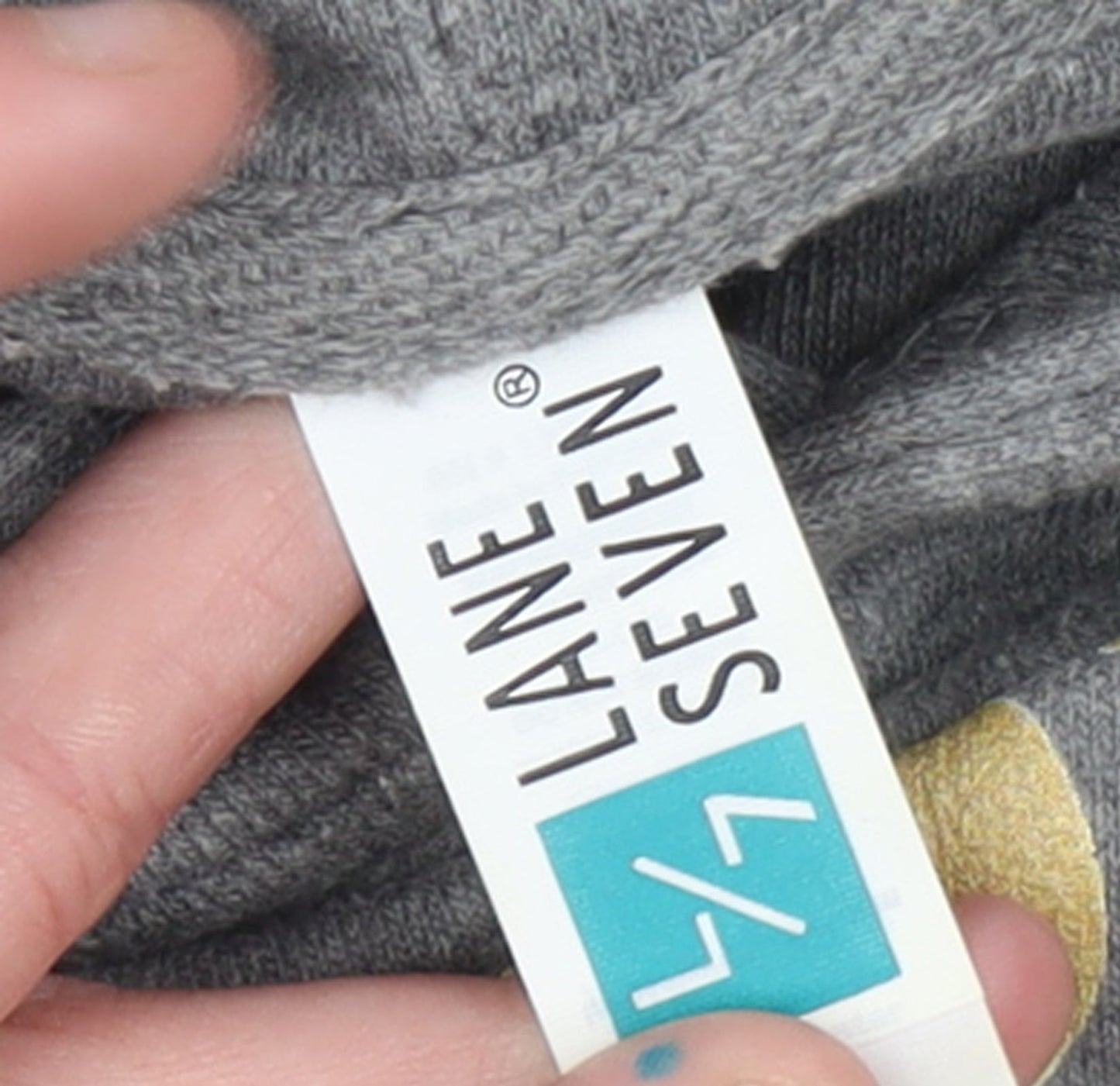 Mens UK Size S Lane Seven Grey Pullover Hoodie