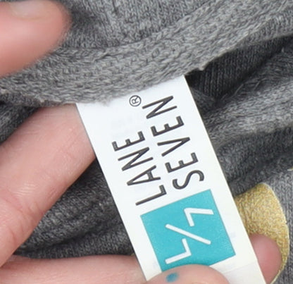 Mens UK Size S Lane Seven Grey Pullover Hoodie
