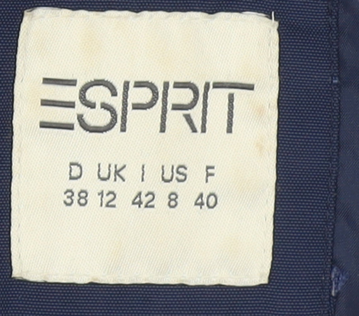 Womens UK Size 12 Esprit Blue Parka Coat