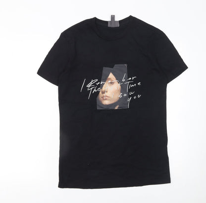 Womens UK Size XS H&M Black Basic T-Shirt
