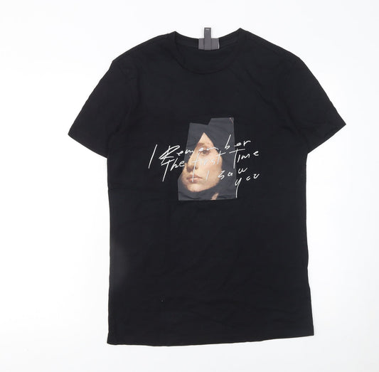Womens UK Size XS H&M Black Basic T-Shirt