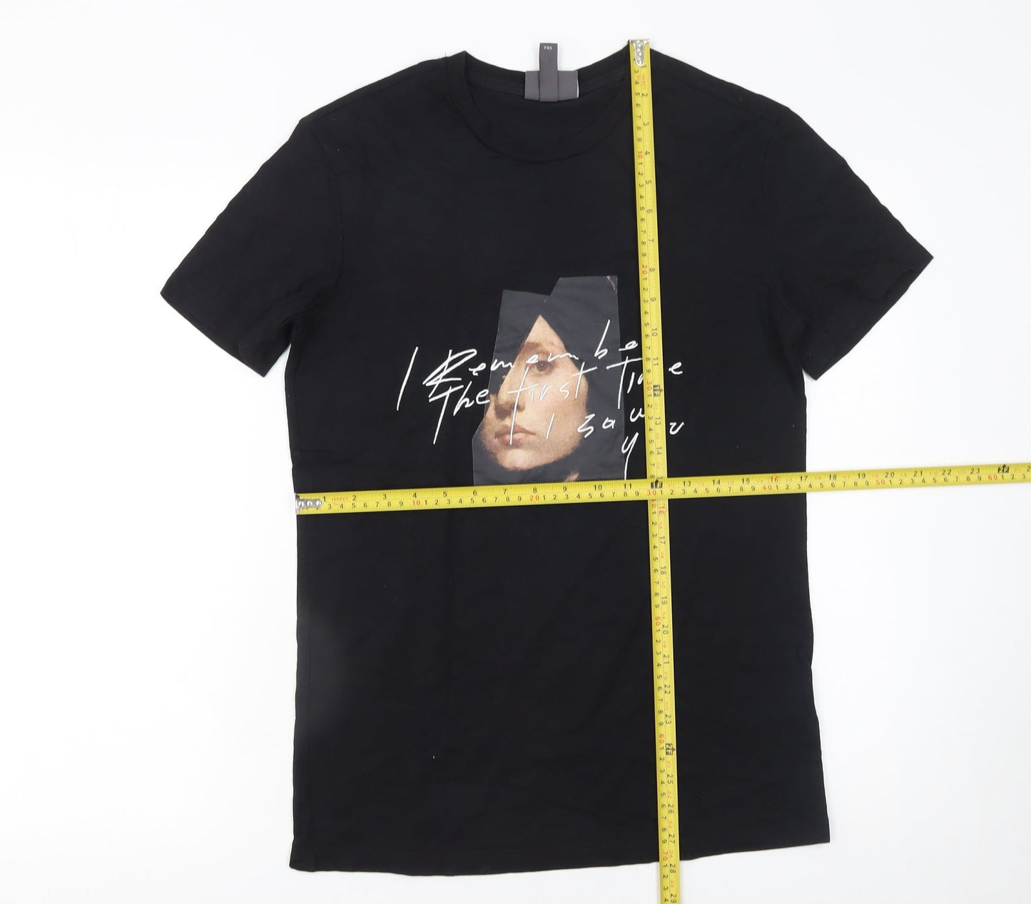 Womens UK Size XS H&M Black Basic T-Shirt